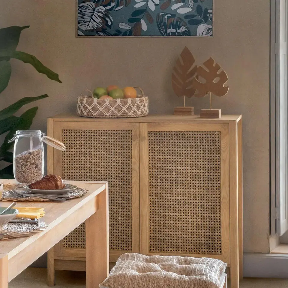 Atmosphera Dienblad/serveer plateau - D38 cm - gevlochten