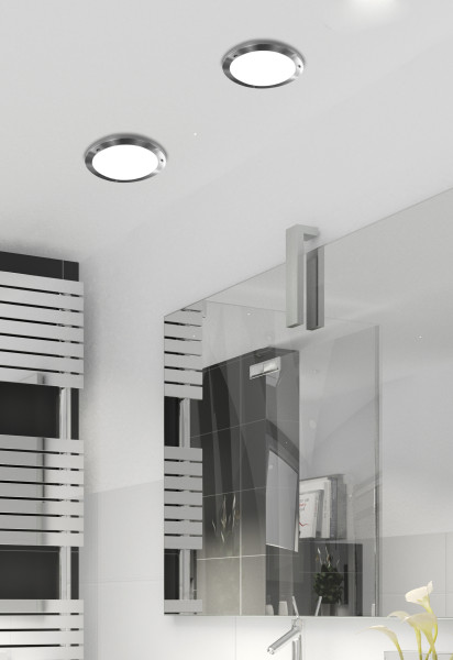 Plafonbiały satyna okrągły 18cm AQUILA 1xG9x10W IP44 Candellux