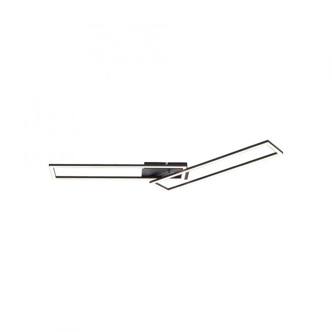 Paul Neuhaus plafondlamp Iven - 1 lichts - 101 x 7  cm - zwart