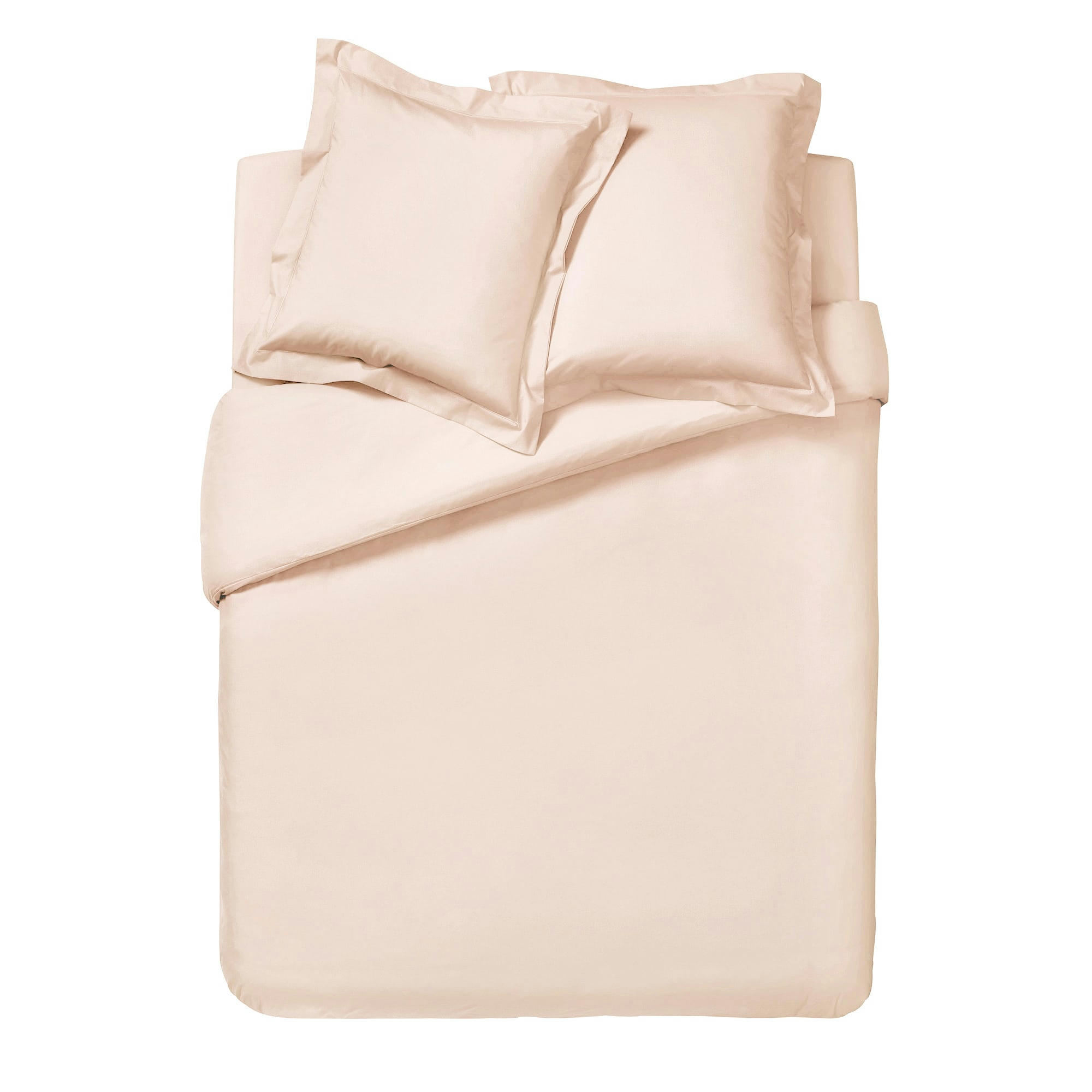 ROYAL LINE - Drap housse uni en percale de coton rose 140x190