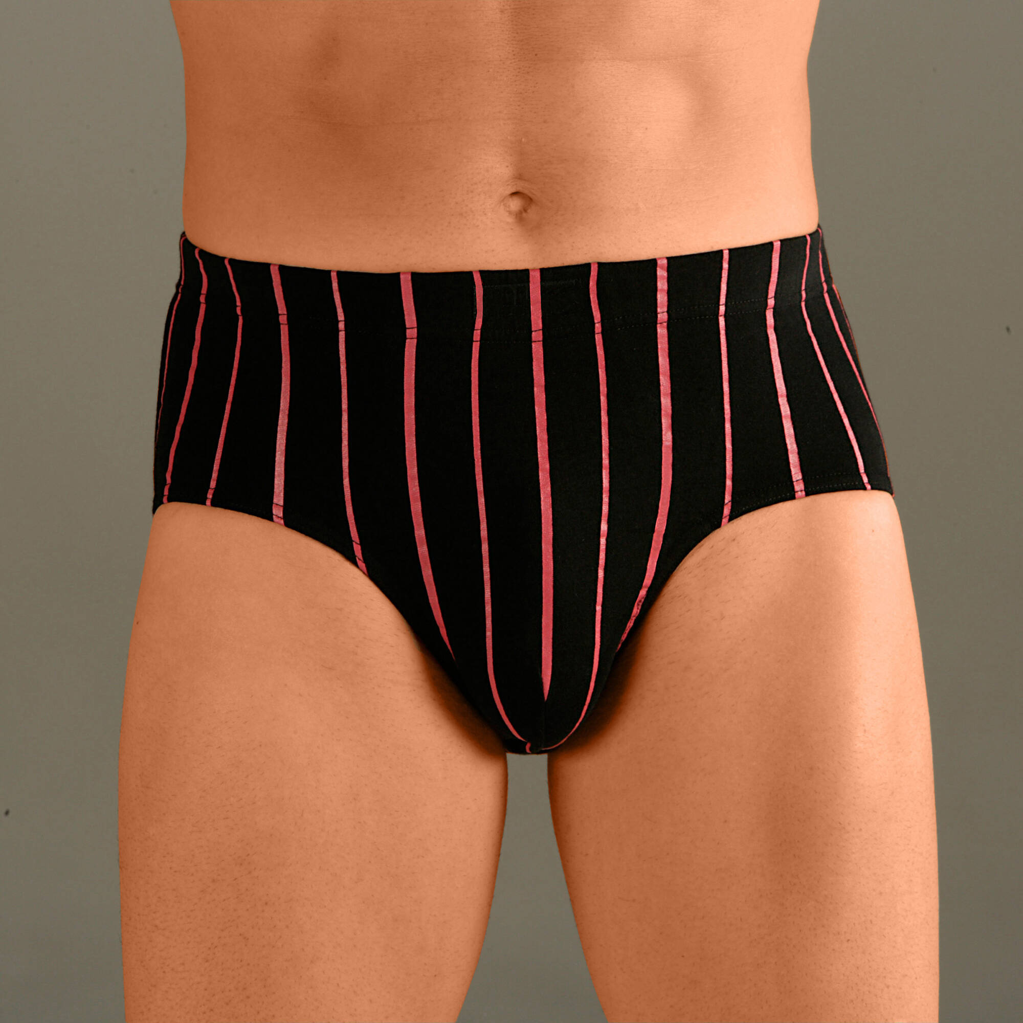 Slip fermés rayés taille haute - lot de 6