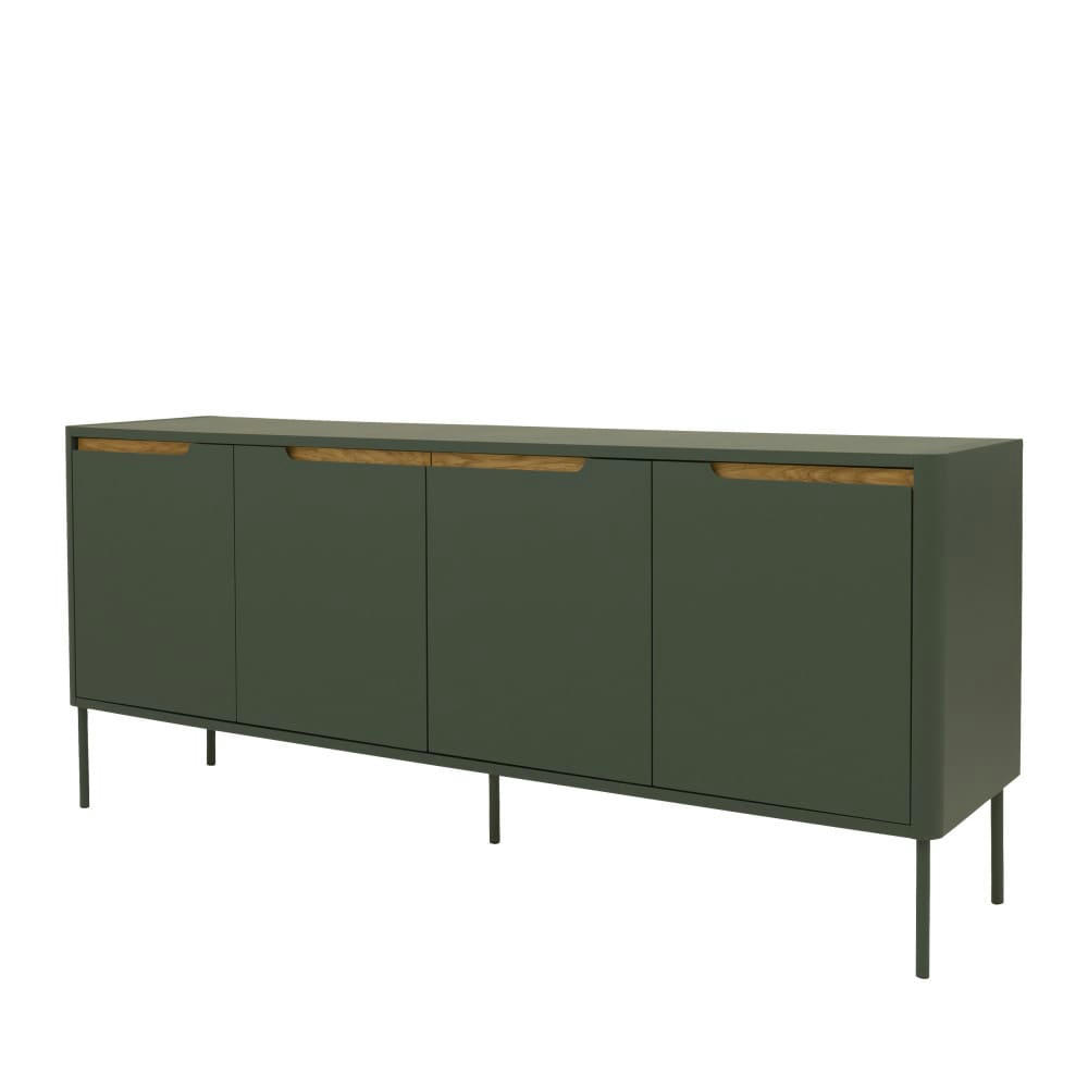 SWITCH - Buffet en bois 4 portes L173cm vert forêt