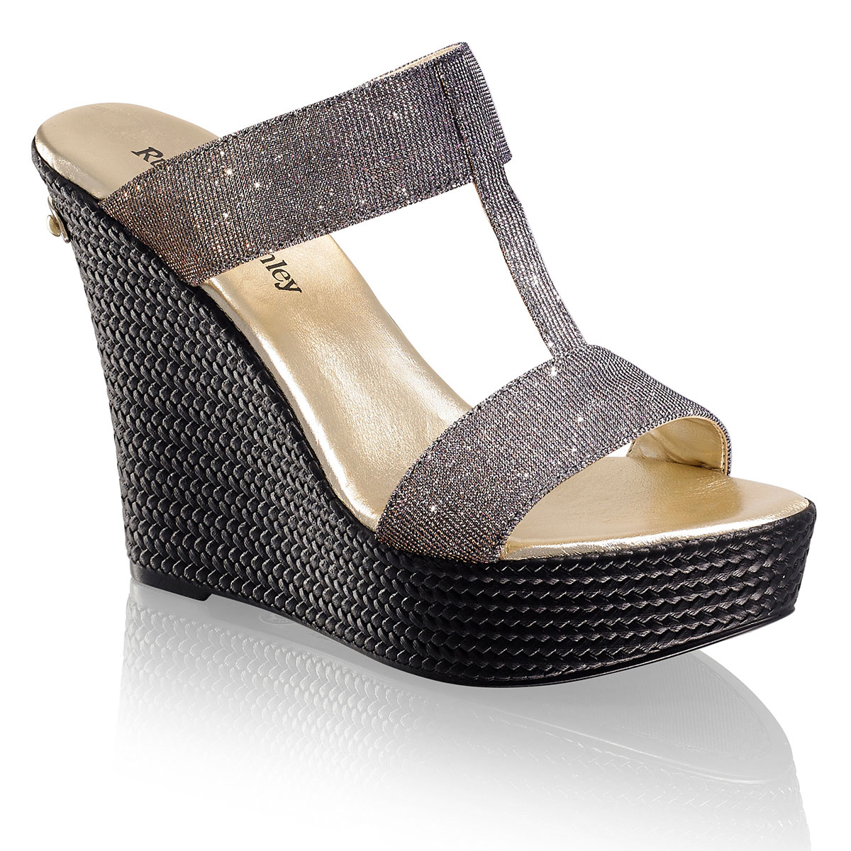 Russell & Bromley PUKKA UP Glitter Wedge