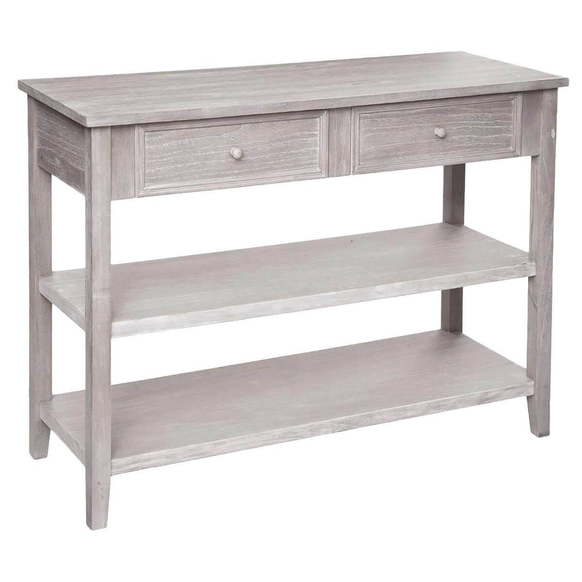Console 2-drawer "Charme" Bleached wood, L.110 cm