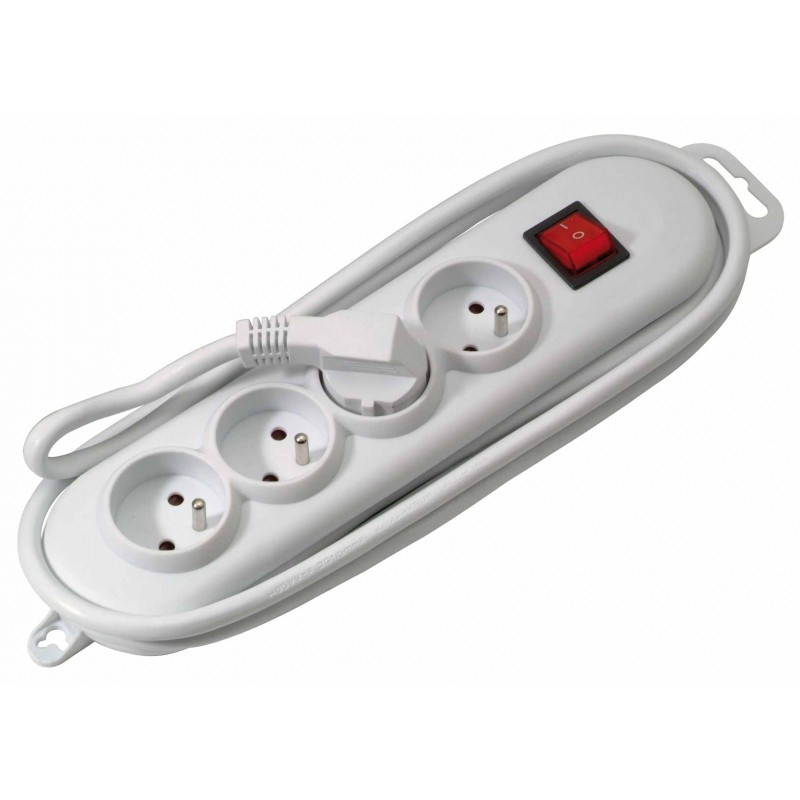 Multiprise avec interrupteur 4 prises blanc 3 m PROFILE