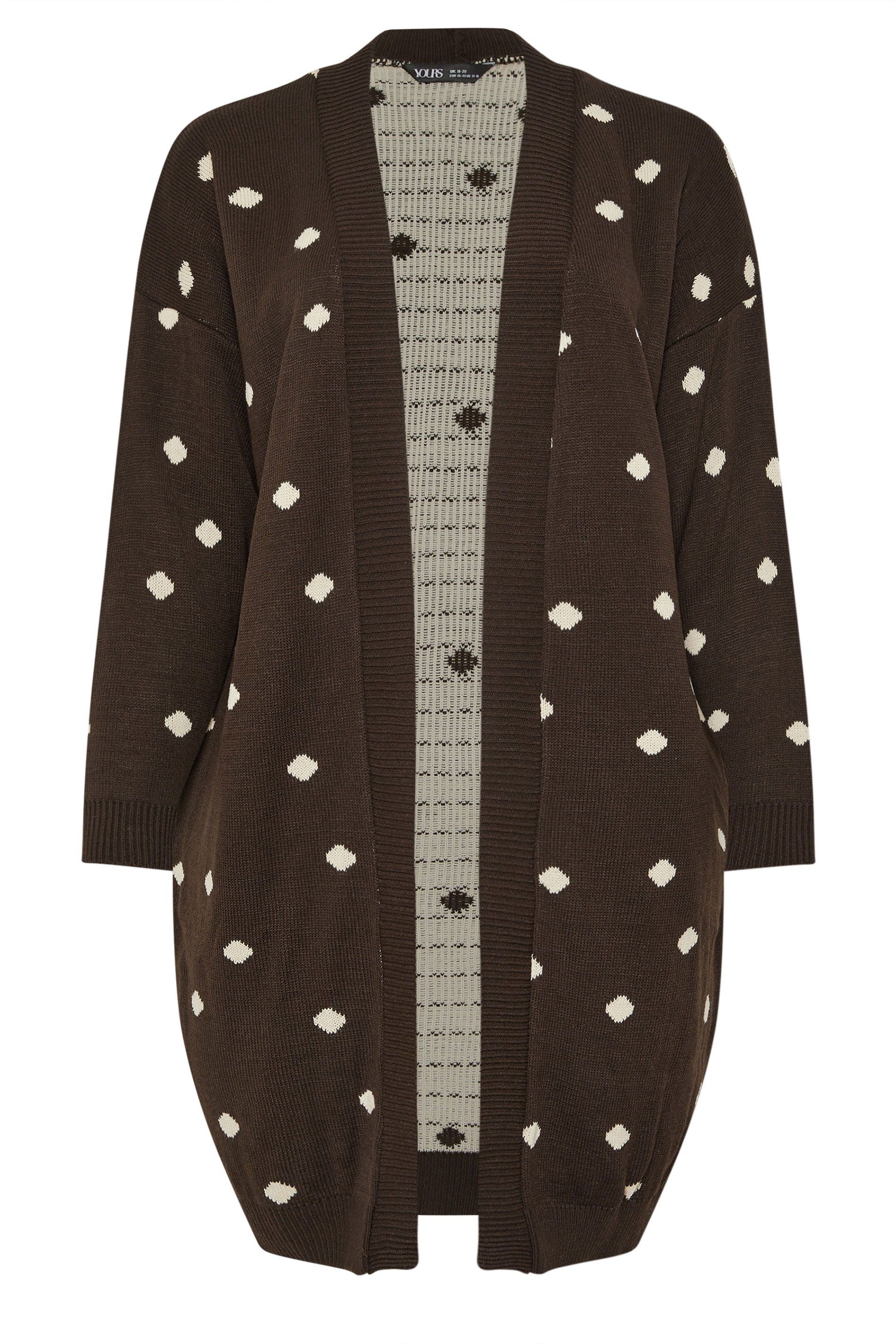 Yours Polka Dot Knitted Cardigan