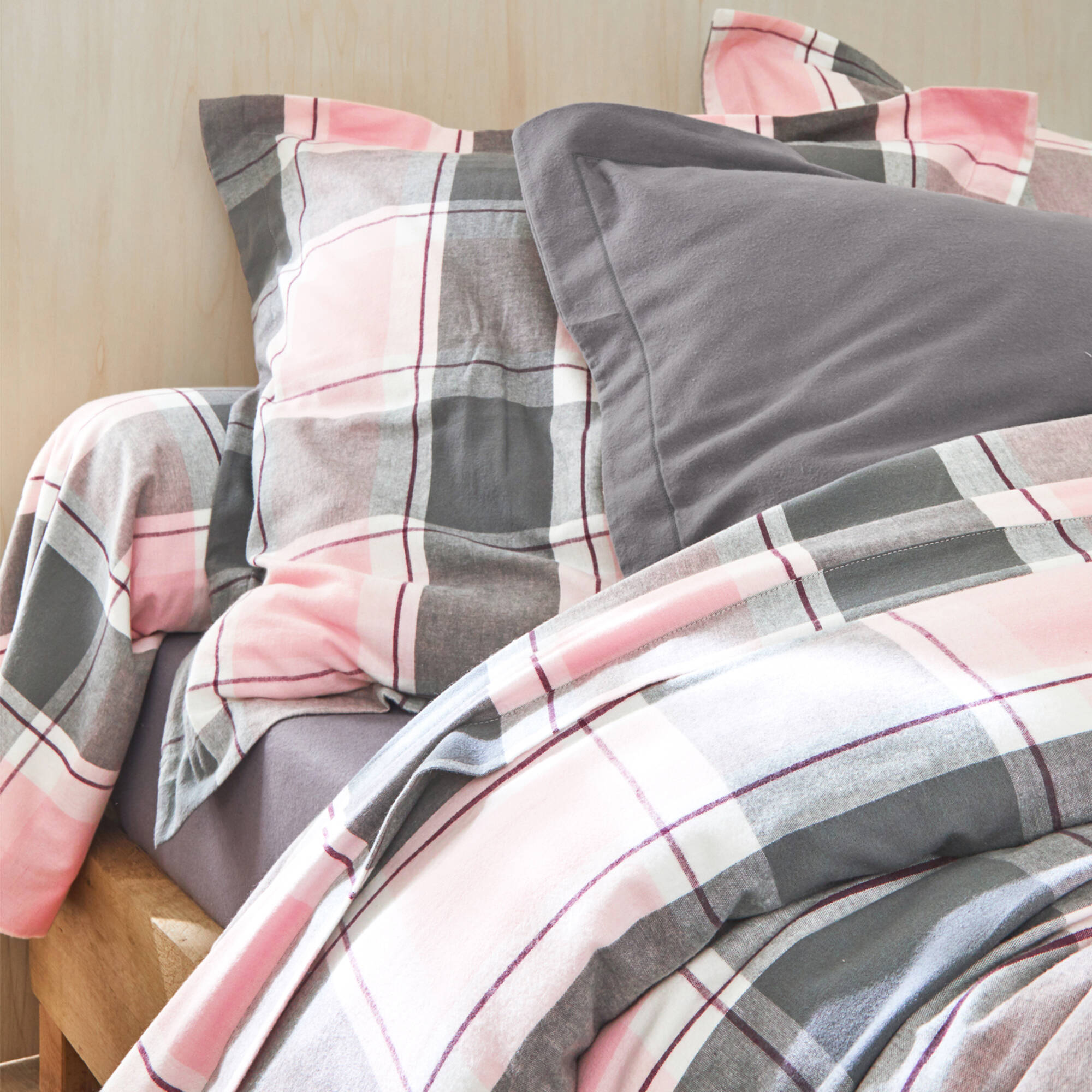 Linge de lit Scott flanelle tissé teint