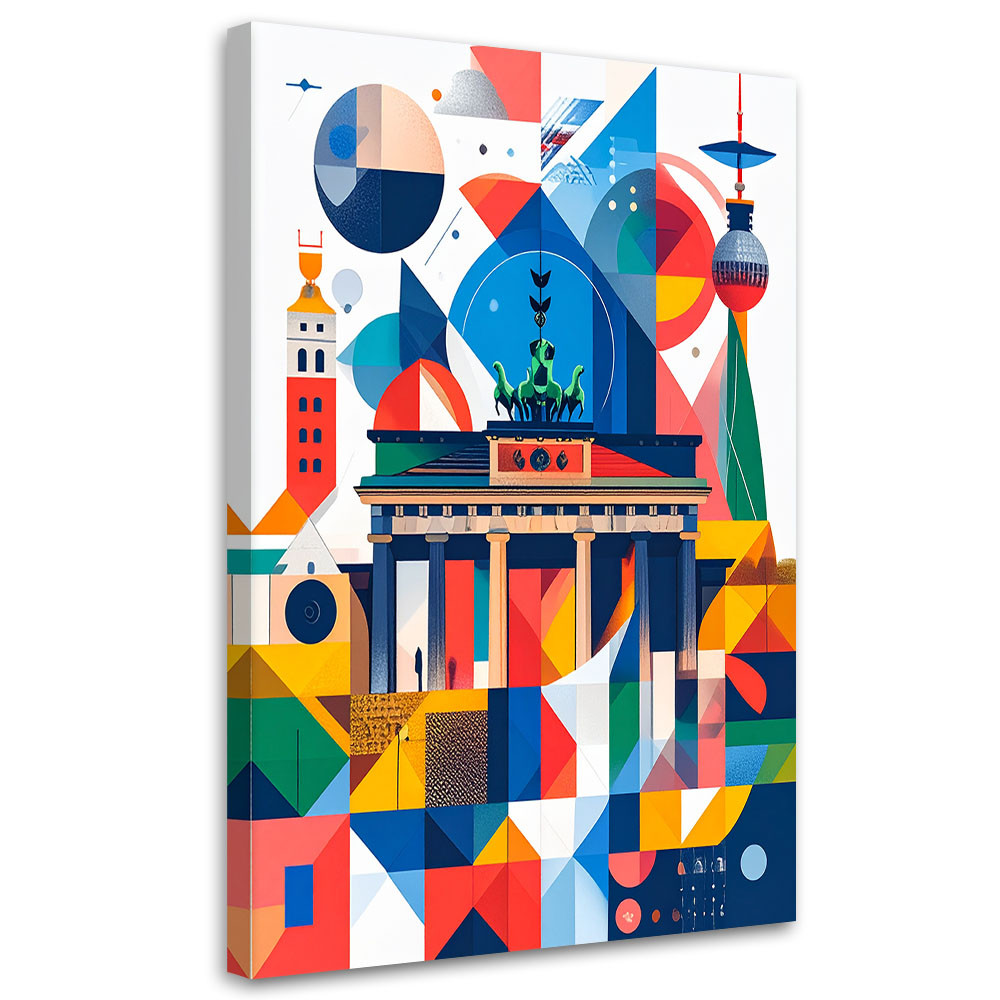 Obraz do salonu biura, Berlin brama abstrakcja w stylu Bauhaus 20x30