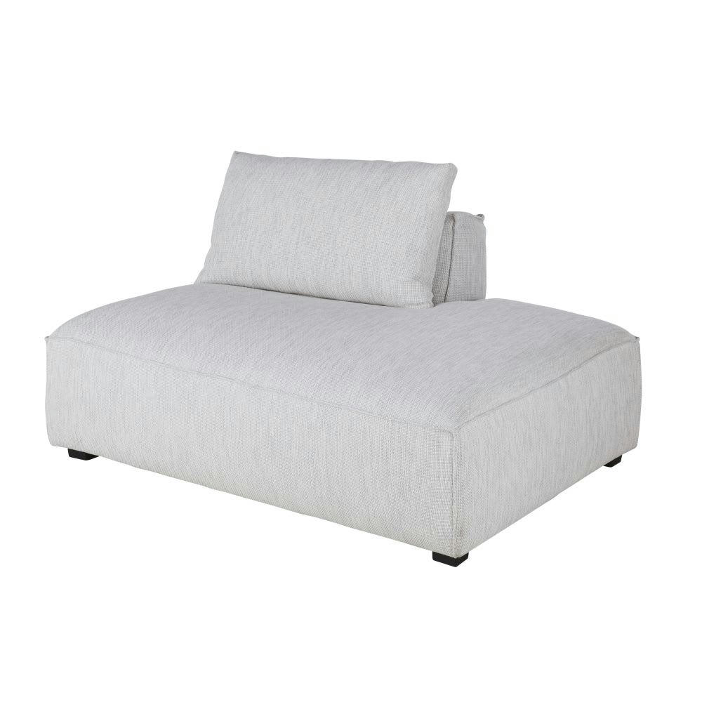 Falkor - Méridienne droite pour canapé modulable gris clair chiné