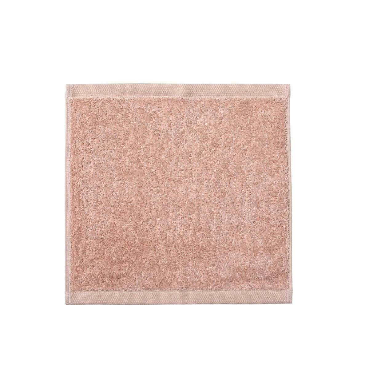 ESSENTIEL - Carré visage en coton rose aurore 30x30