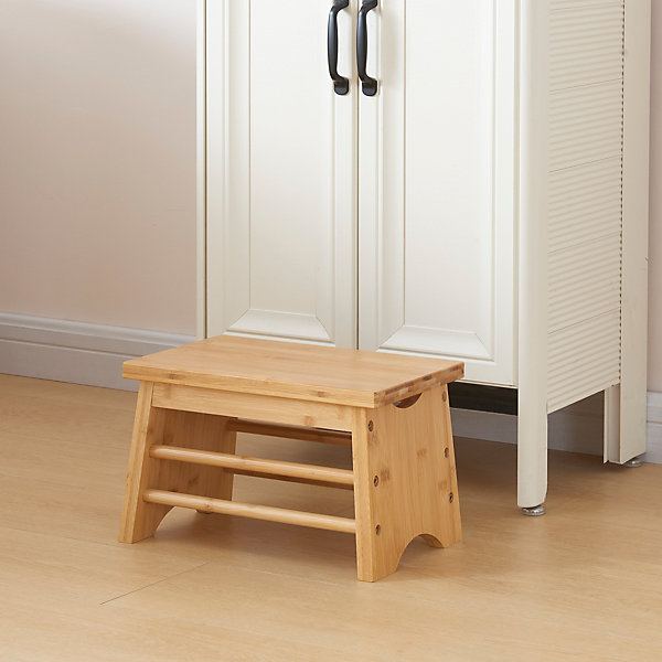 Marchepied Ryslinge bambou 33 x 22 x 20 cm naturel en.casa
