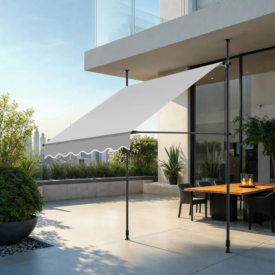 tectake Klemluifel met zwengel, in hoogte verstelbaar, Lichtgrijs