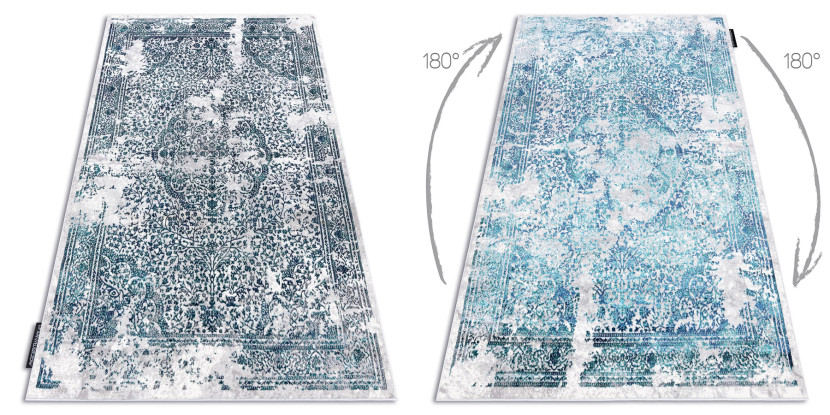 Dywan DE LUXE nowoczesny 2082 Ornament vintage przecierany - 120x170 cm