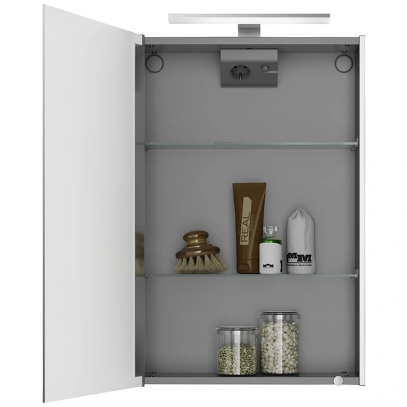 Spiegelschrank, 1-türig, LED, BxH: 45 x 71,5 cm