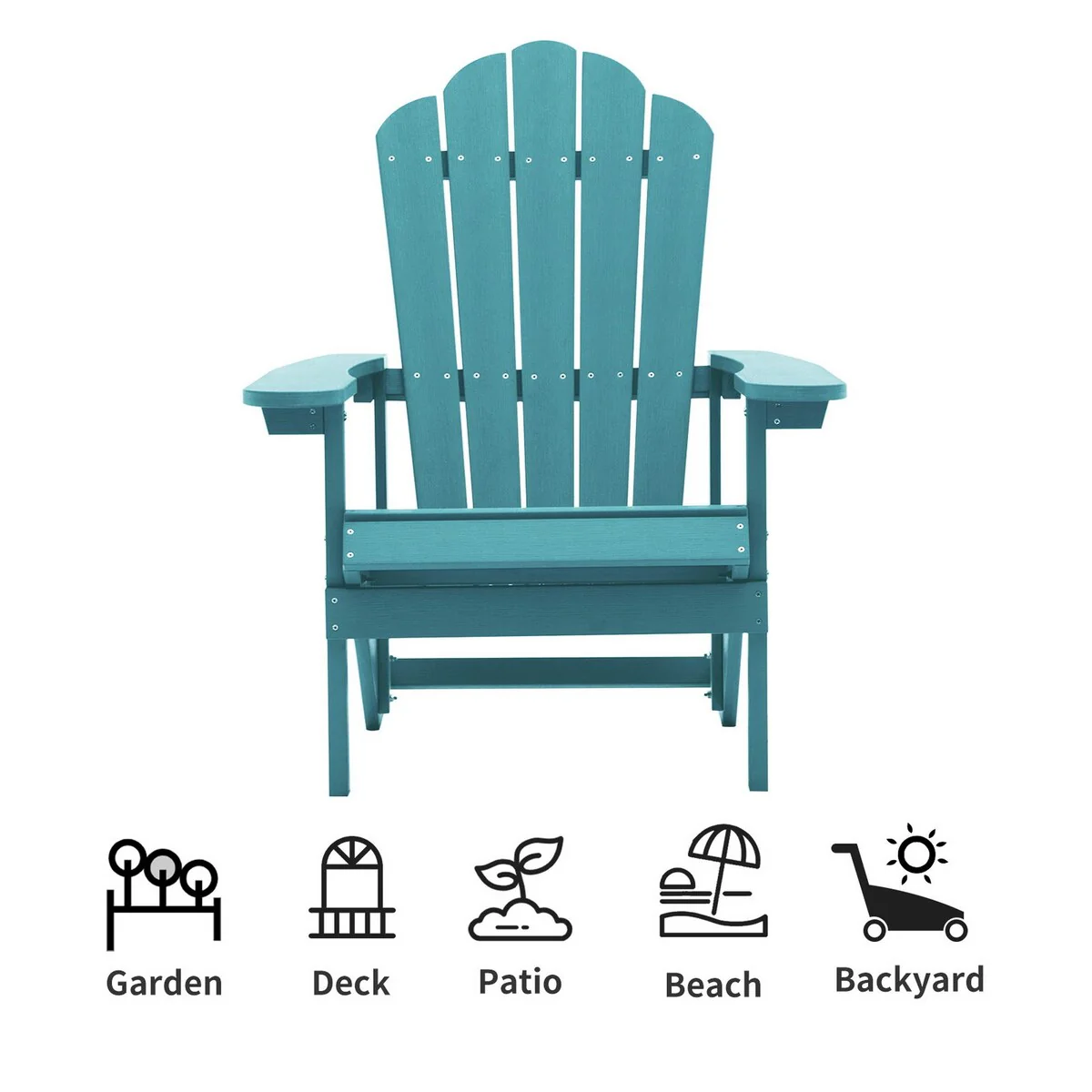 Elma 21.4(W) x 31.9(D) x 36.2(H) Plastic outdoor Adirondack chair