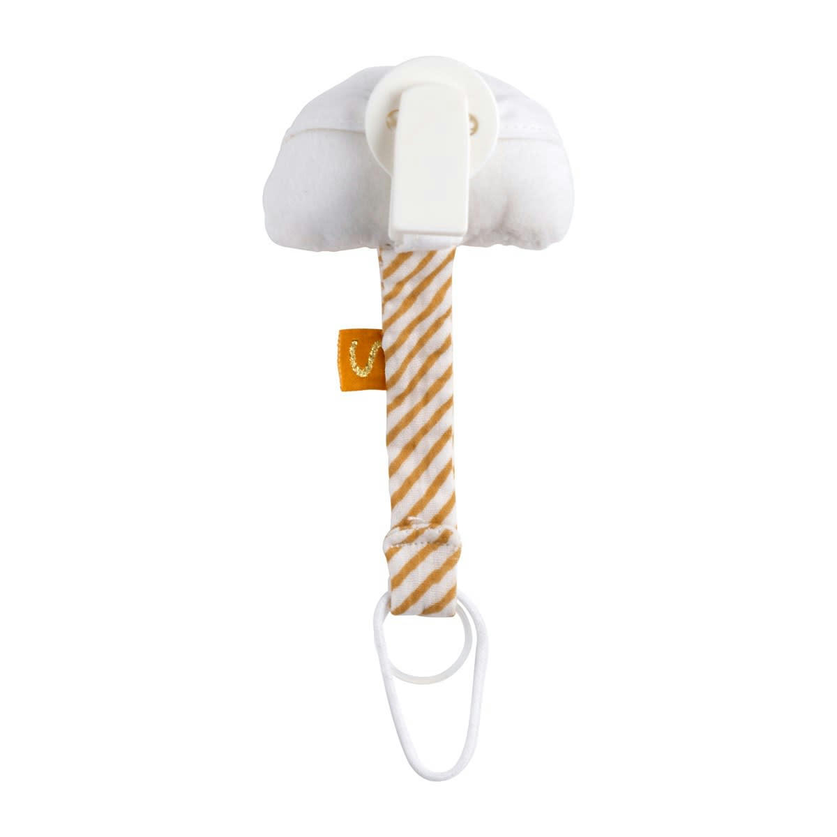 SUNLIGHT - Attache-tétine bébé en velours blanc Arc en ciel