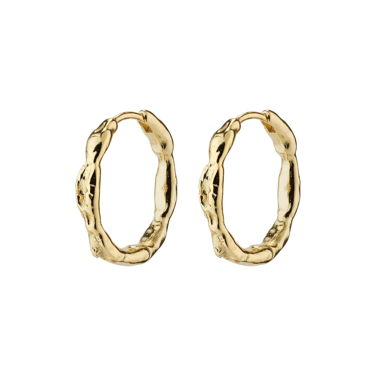 EDDY recycled organiske medium hoops, guldbelagt