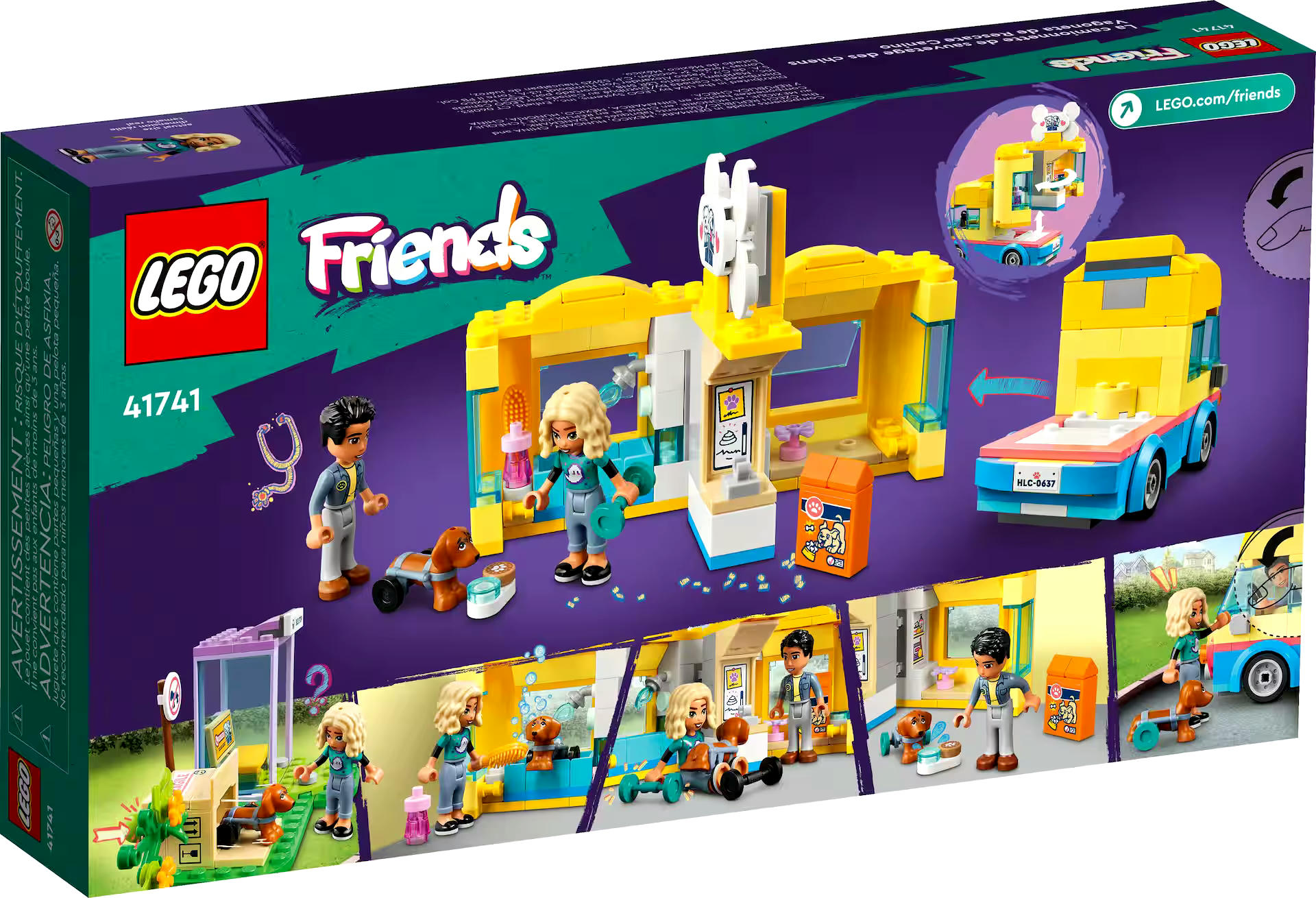 LEGO® Friends Dog Rescue Van Building Toy Set - 41741, 300-pcs, Ages 6+
