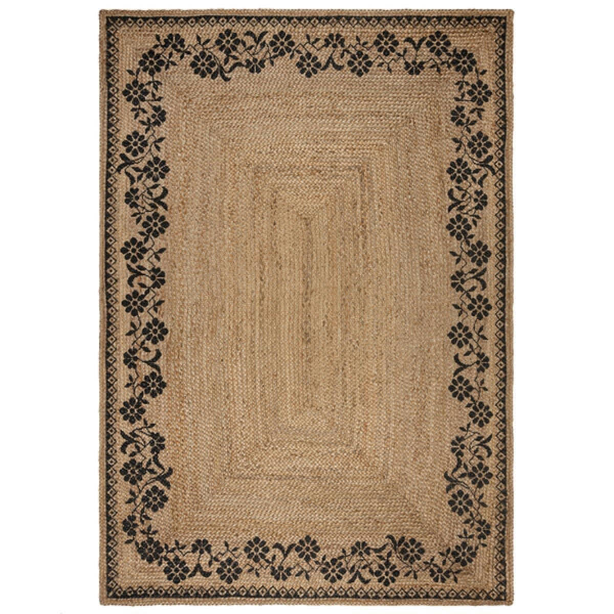 MASIE - Tapis de salon en jute beige 80x150 cm