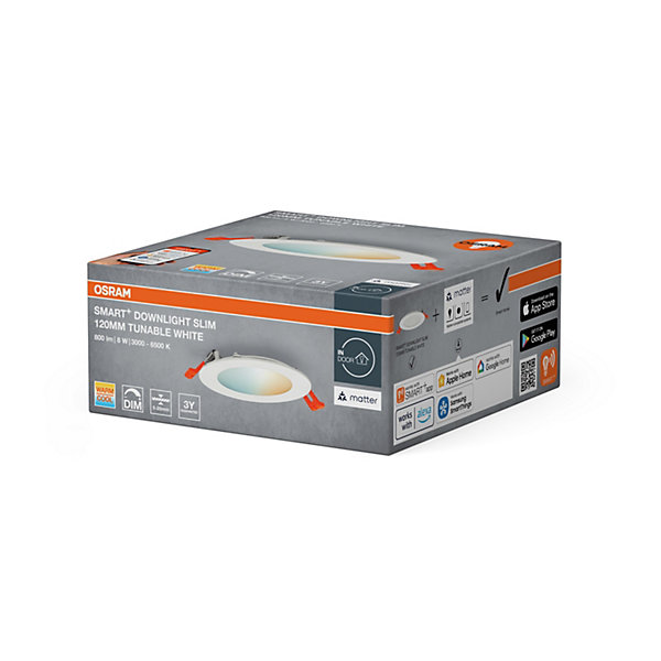 OSRAM SMART  Matter Recess Slim Spot Encastré LED 120mm TW Blanc