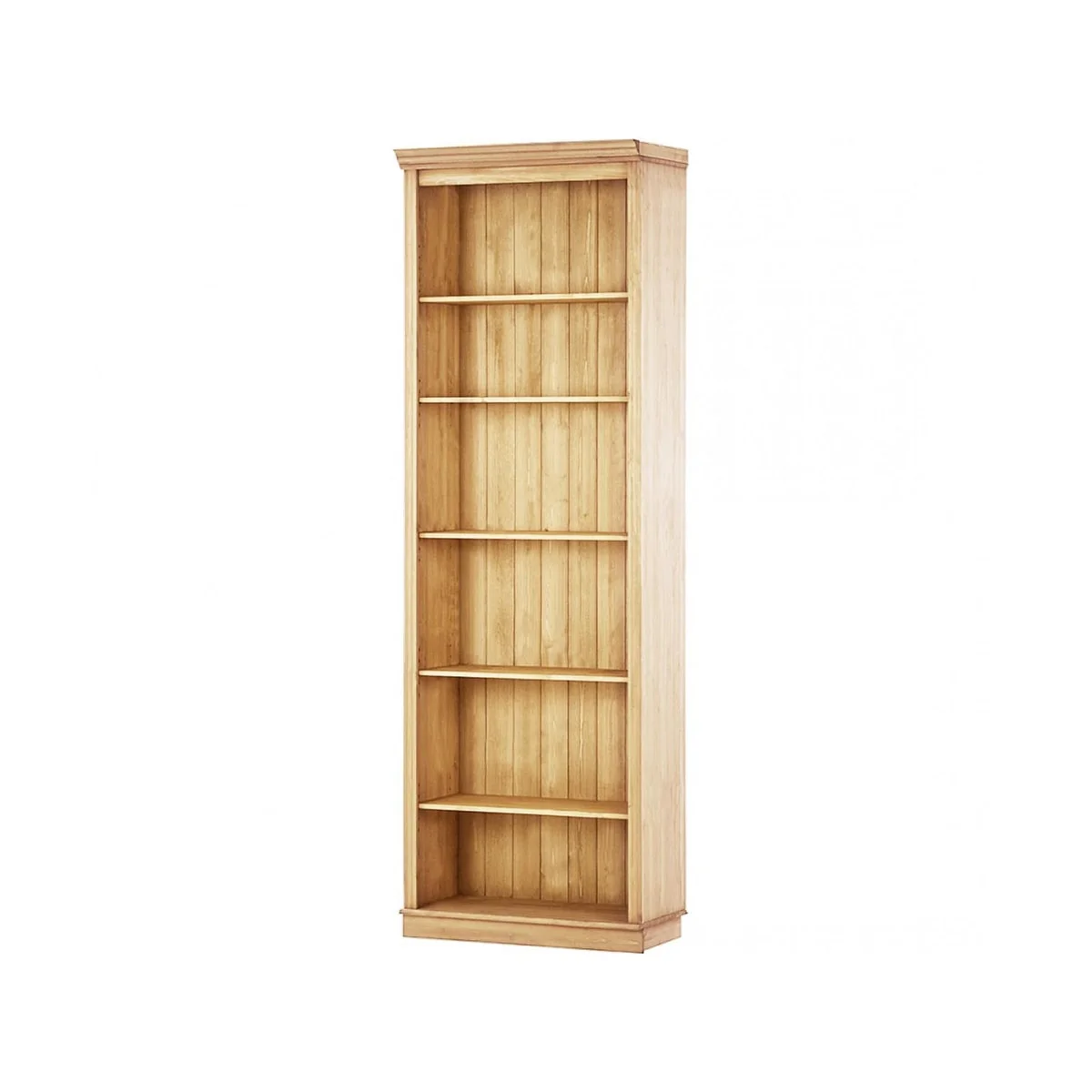 Ren Home Anita Solid Wood Tall 6 Shelf Open Bookcase