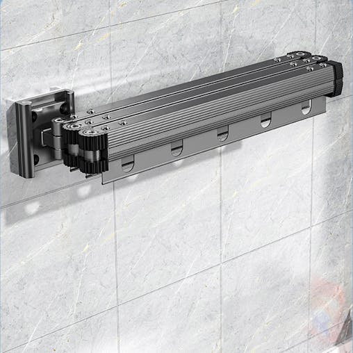 SOGA 127.5cm Suction-Mounted Retractable Clothing Drying Rack