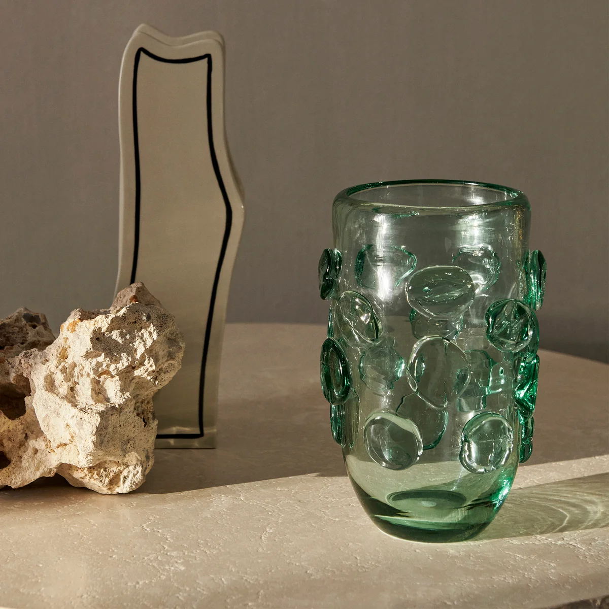 Ferm Living - Lump Vase, H 25 cm x Ø 17 cm, klar (recycelt)
