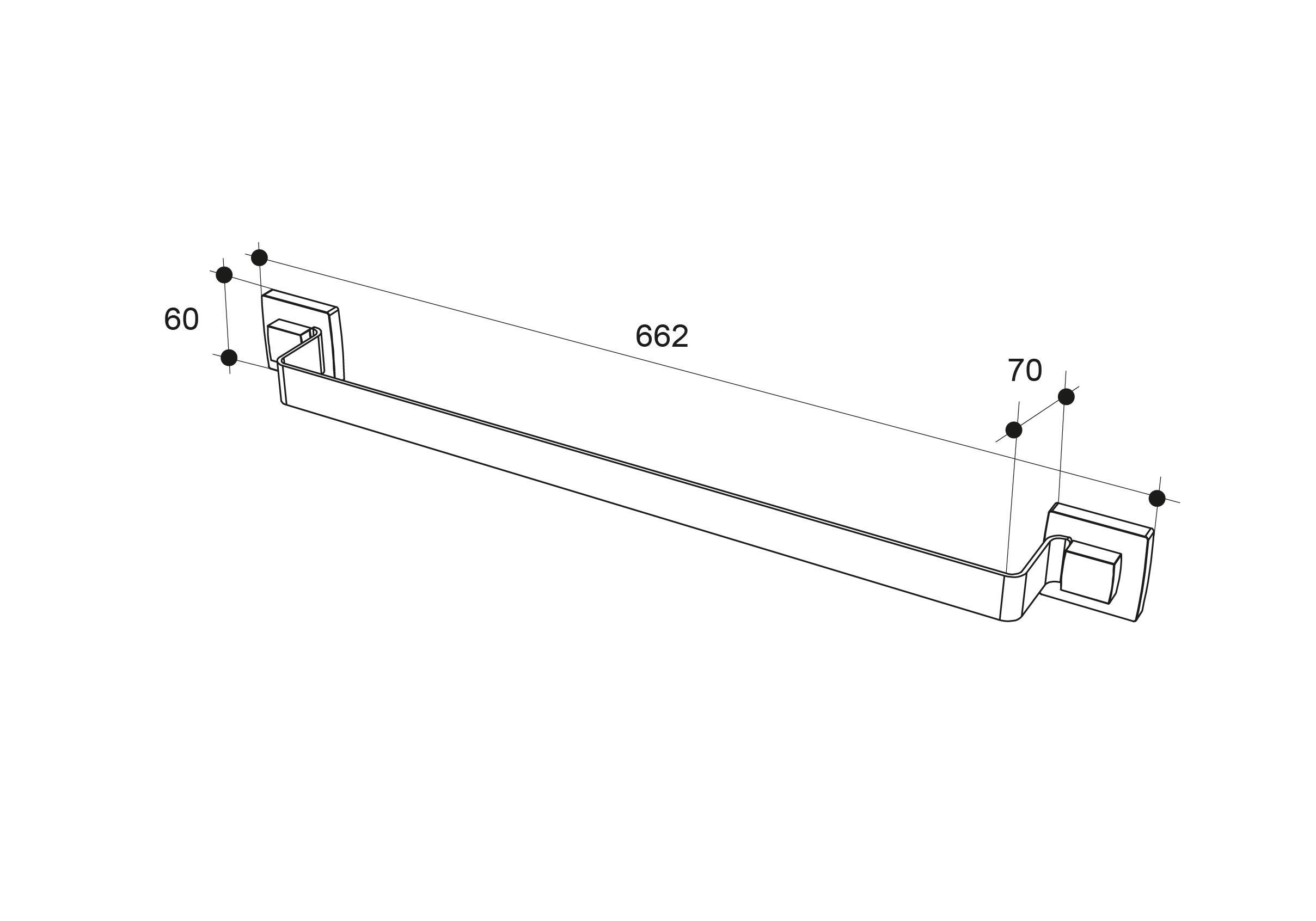 KOTE - Porte-serviette  Acier inoxydable  Chromé  à fixer au mur