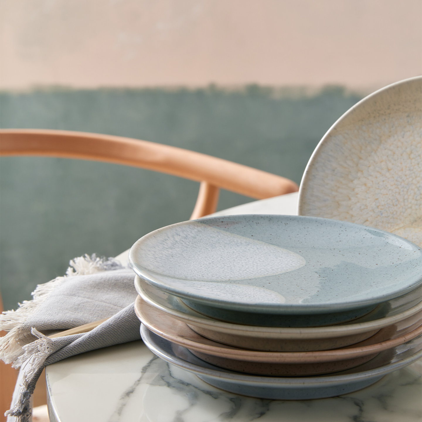 Kiln Pastels Accent Small Plates - Set Of 4