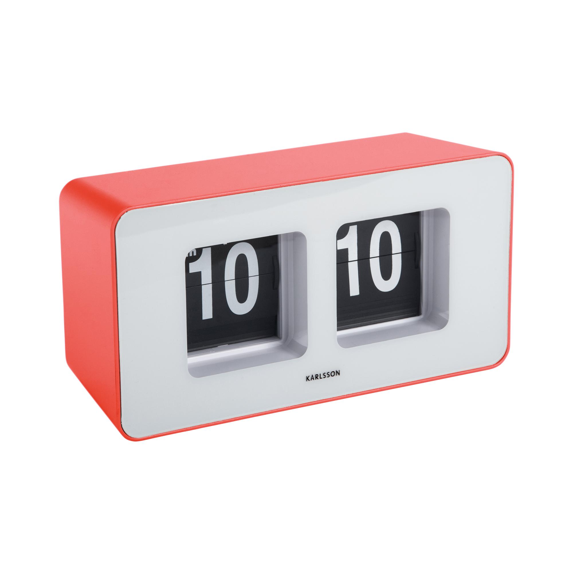 Karlsson wandklok Funky Flip - rood - 7x17.7x9.2cm