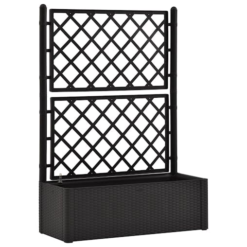 NNEVL Garden Raised Bed with Trellis and Self Watering System Anthracite