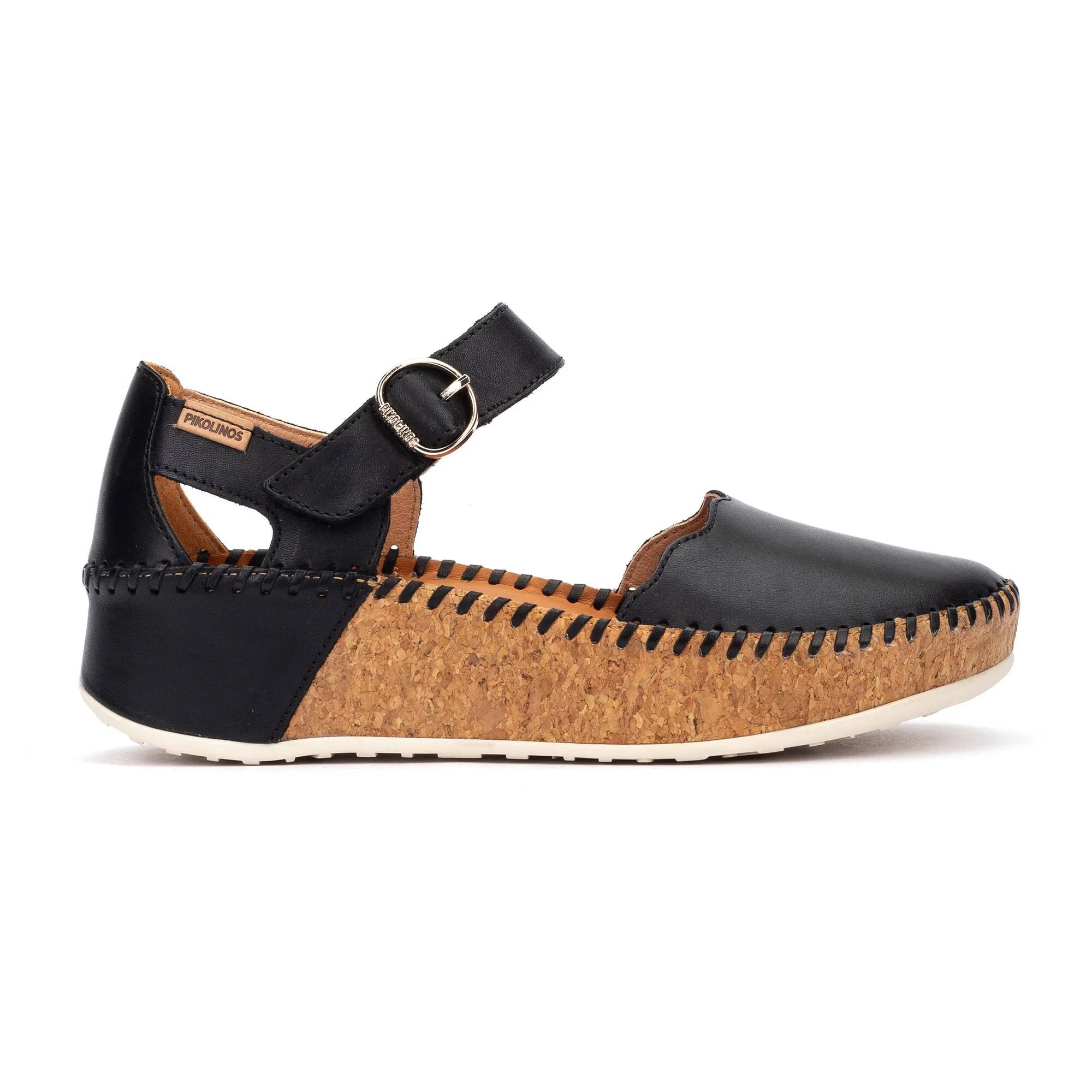 MARINA - Zapatos semiabiertos con hebilla y tacón para mujer