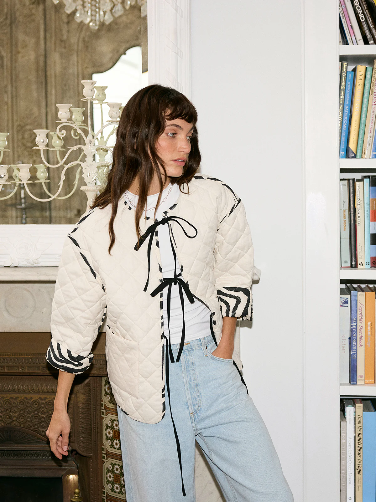 Theodora Cotton Linen Reversible Quilted Jacket