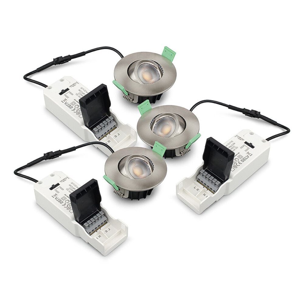 DOWNLIGHT ECOLITE DORIN 3000-4000K 3PK BØRSTET STÅL