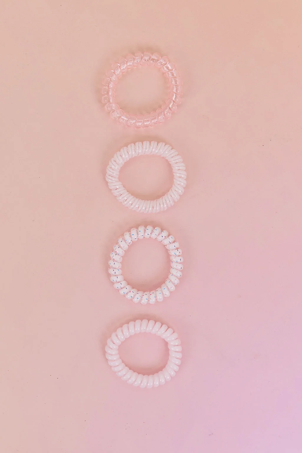 Pink Coil Hair Ties – 4 Pack