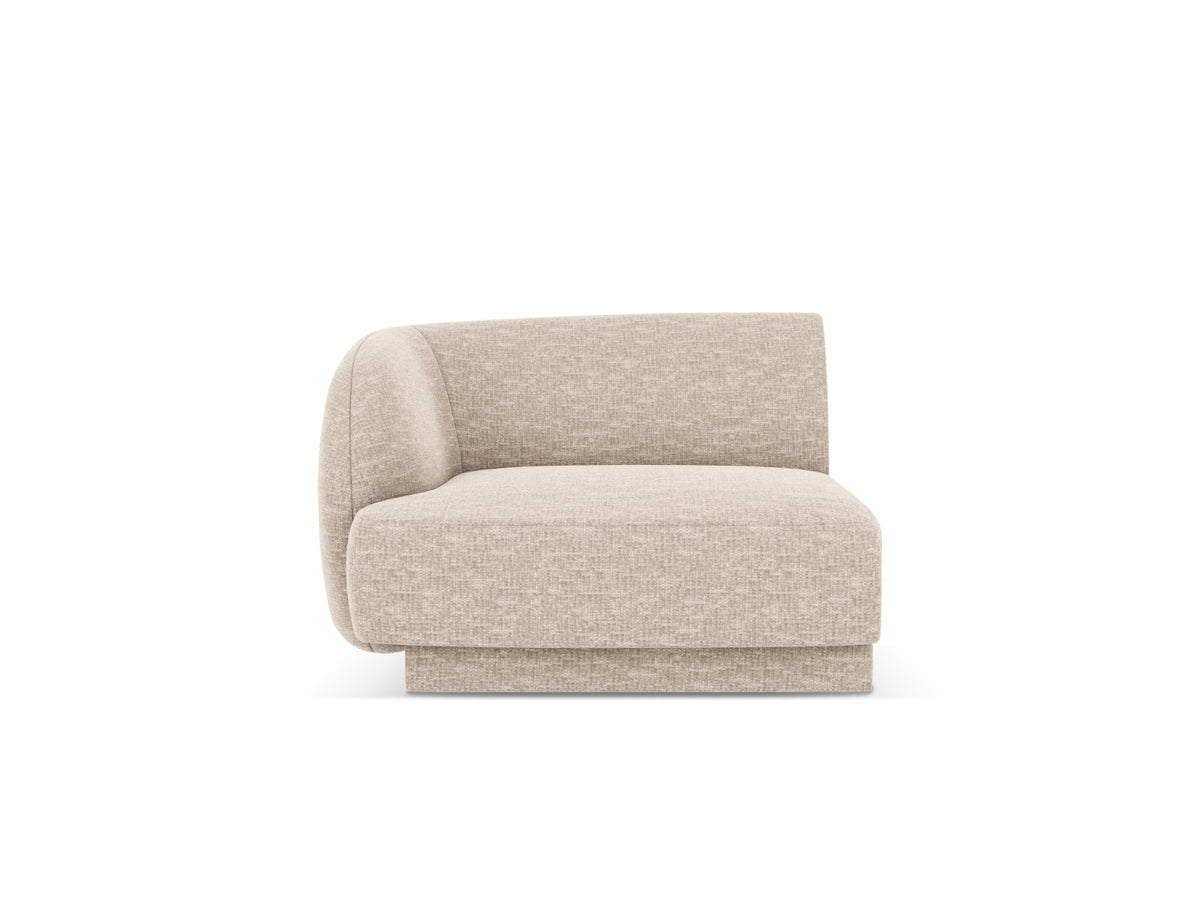 Micadoni linker module Miley structurele stof beige - 90x90x70cm