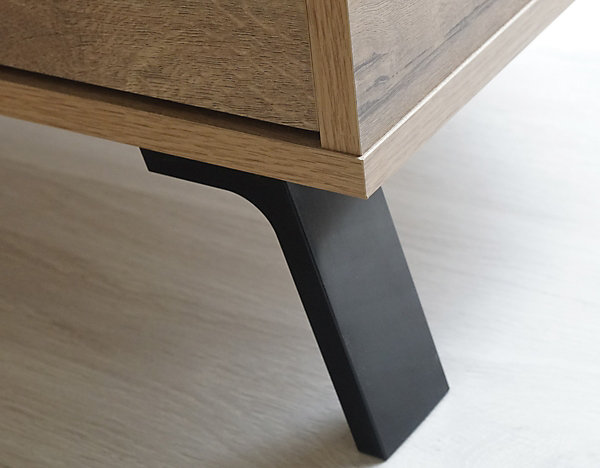 Bibliothèque étagère à 1 porte coulissante coloris chêne doré - Hauteur 180 x Longueur 80 x Profondeur 33 cm