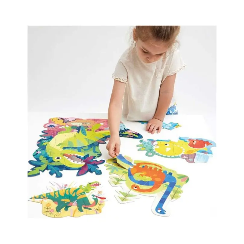Puzzle Set bestehend aus verschiedenen Artikeln Hands at Play Dinosaurier
