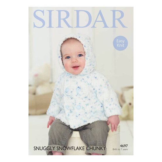 Sirdar Snuggly Snowflake Chunky Hooded Cardigan Digital Pattern 4697