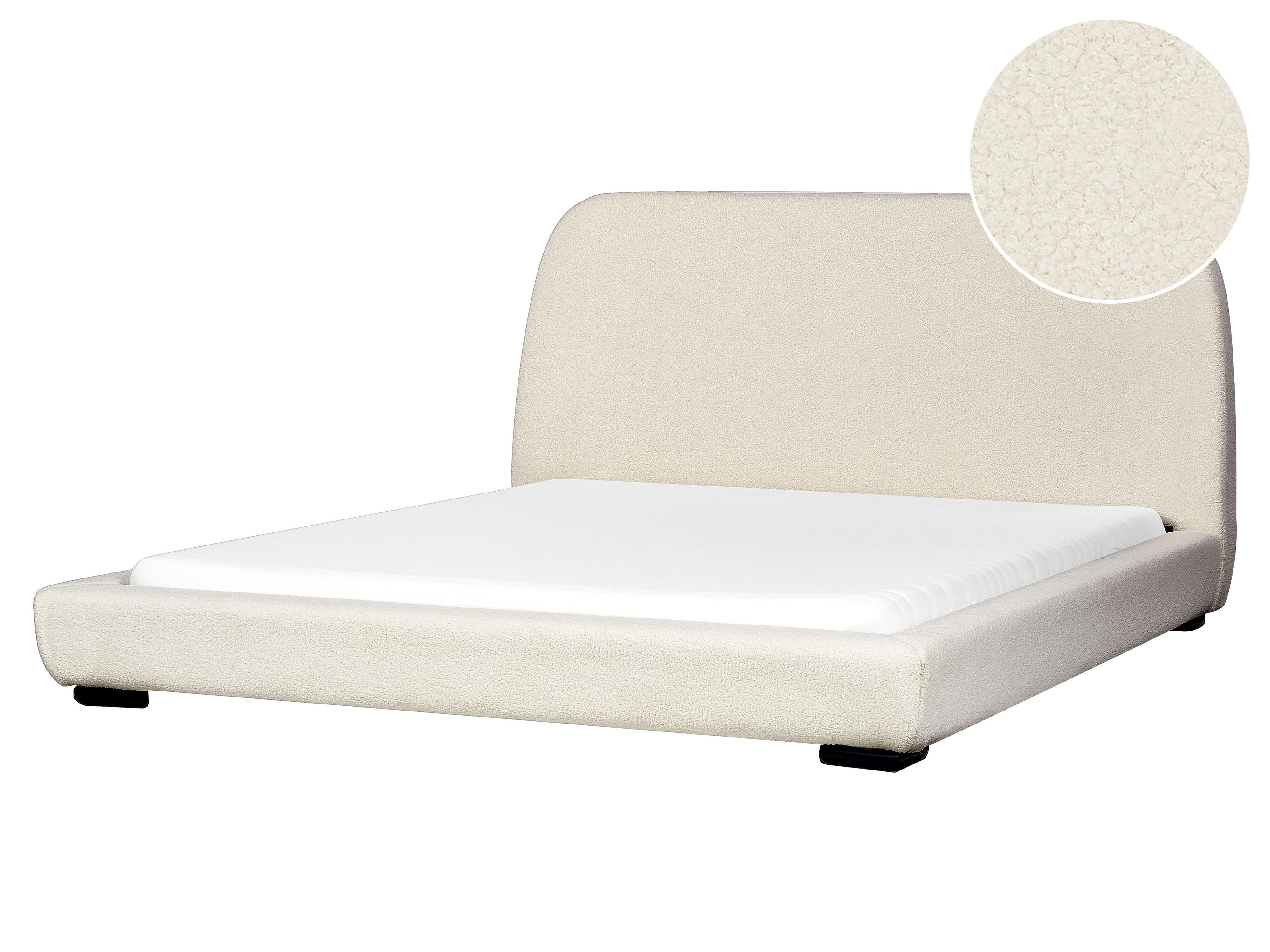 Waterbed Boucle ROISEL 160 x 200 cm (EU King Size) Light Beige