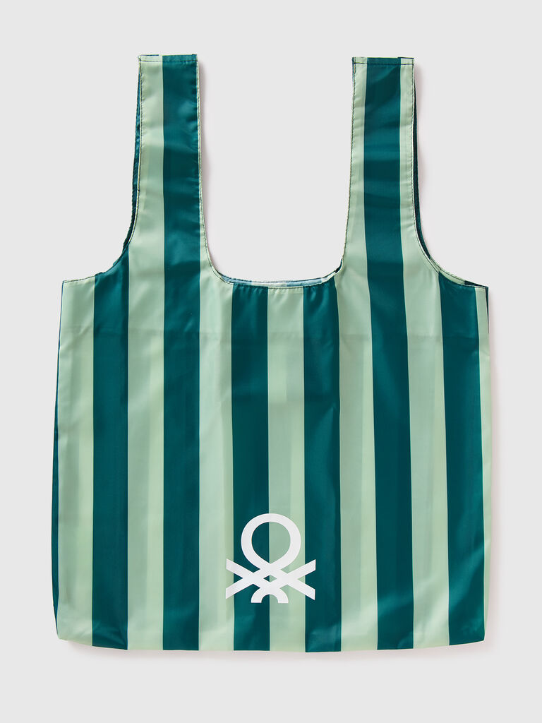 Tote Bag with green stripes