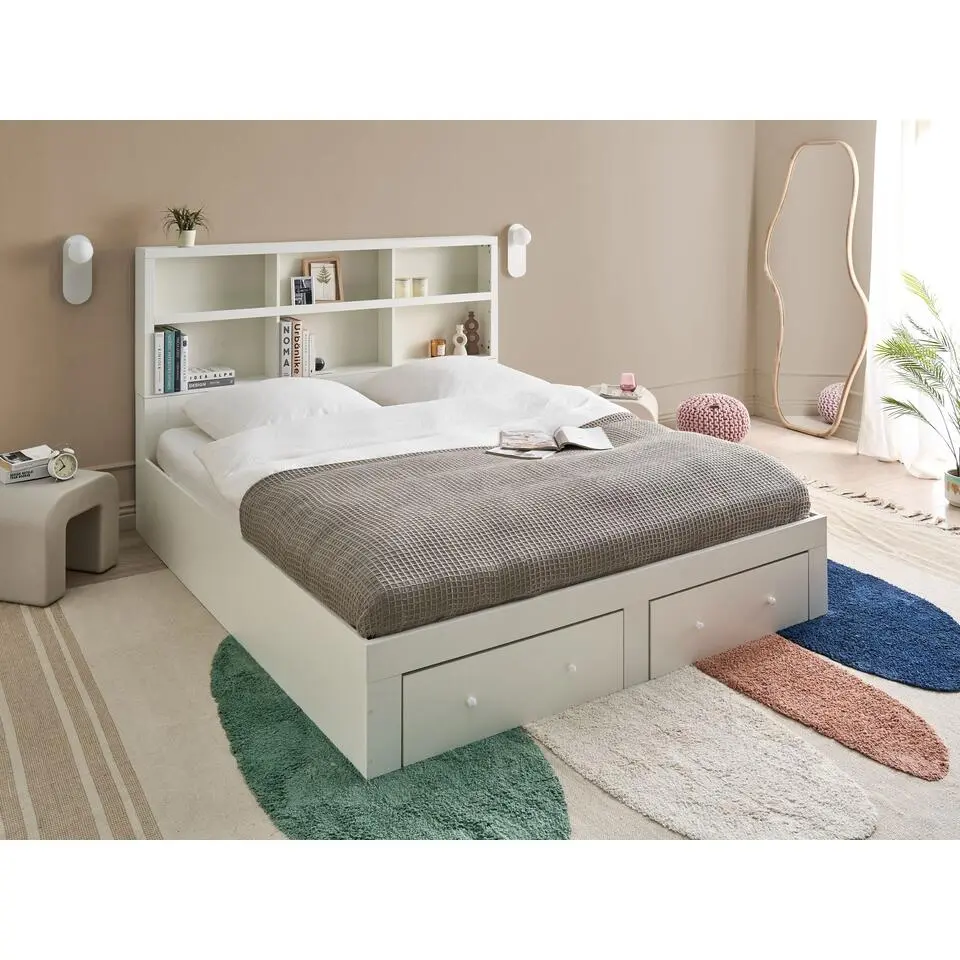 TARARE - Bed met 2 lades - Wit - 180 x 200 cm - MDF