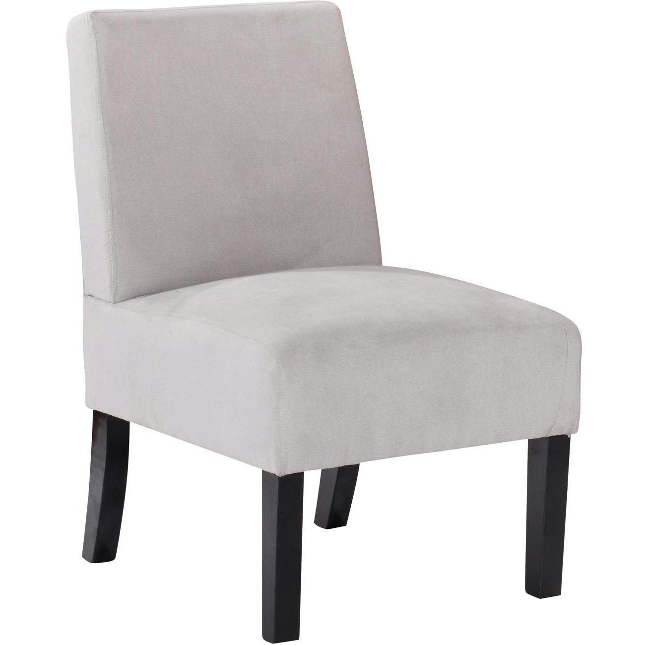 FADA - Fauteuil assise tissu gris pieds bois