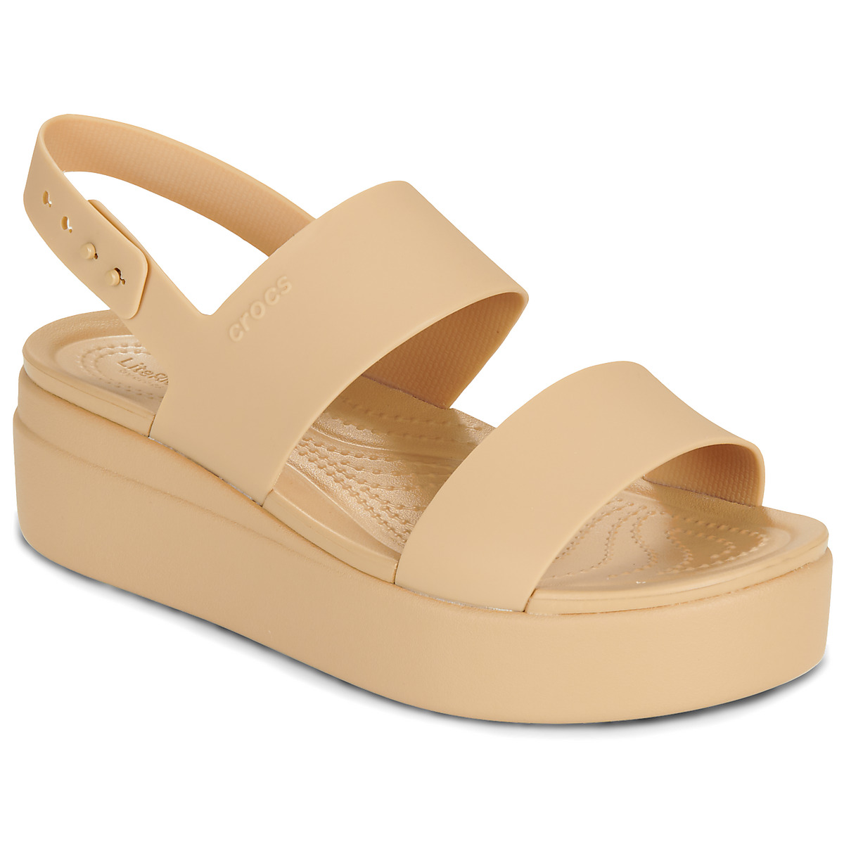 Crocs - BROOKLYN LOW WEDGE - Beige