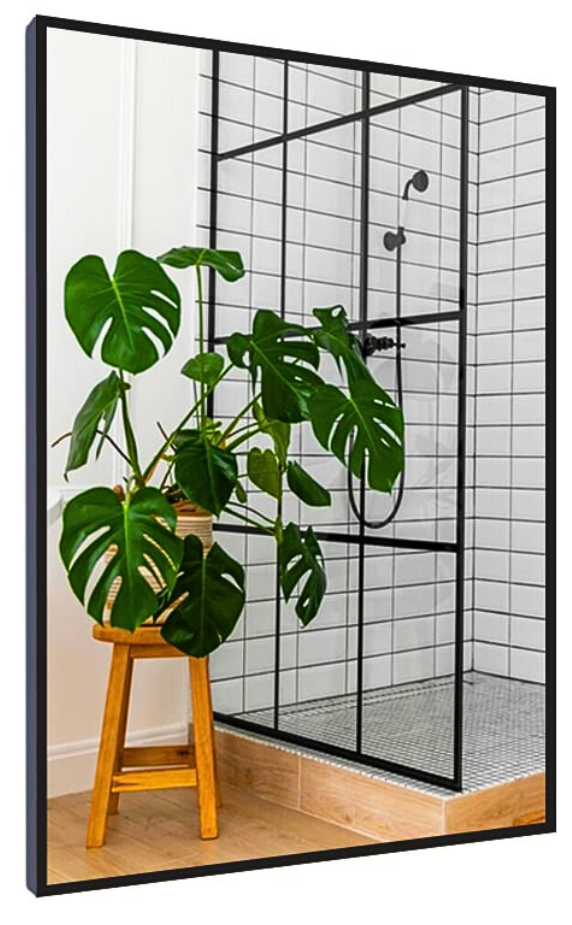 Lustro 40x60Cm W Czarnej Ramie Aluminiowej Loft Bez Oświetlenia Loftowe