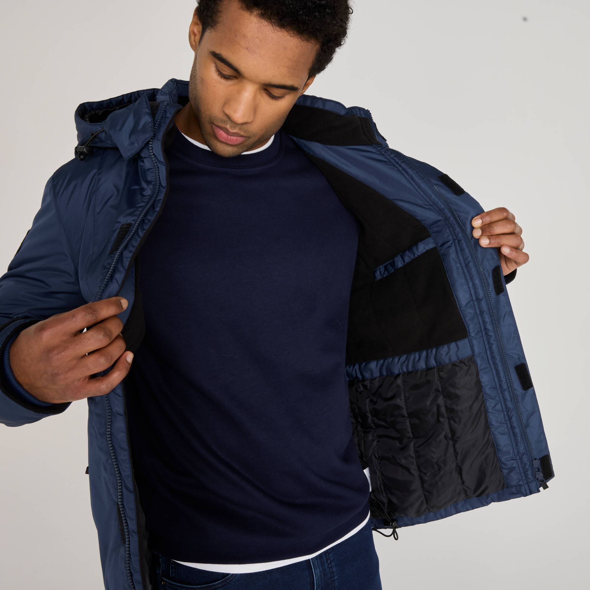 Parka imperméable doublée polaire à capuche