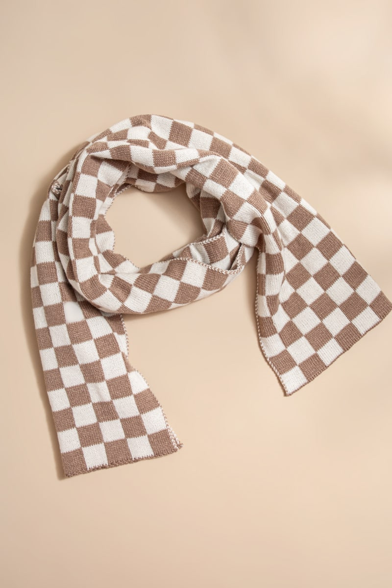 Shelly Two Tone Checkered Scarf