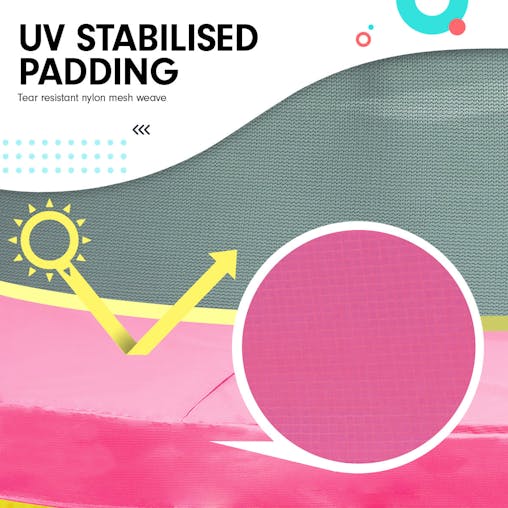 NNEDPE Kahuna Mini 4.5 ft Trampoline Green Pink