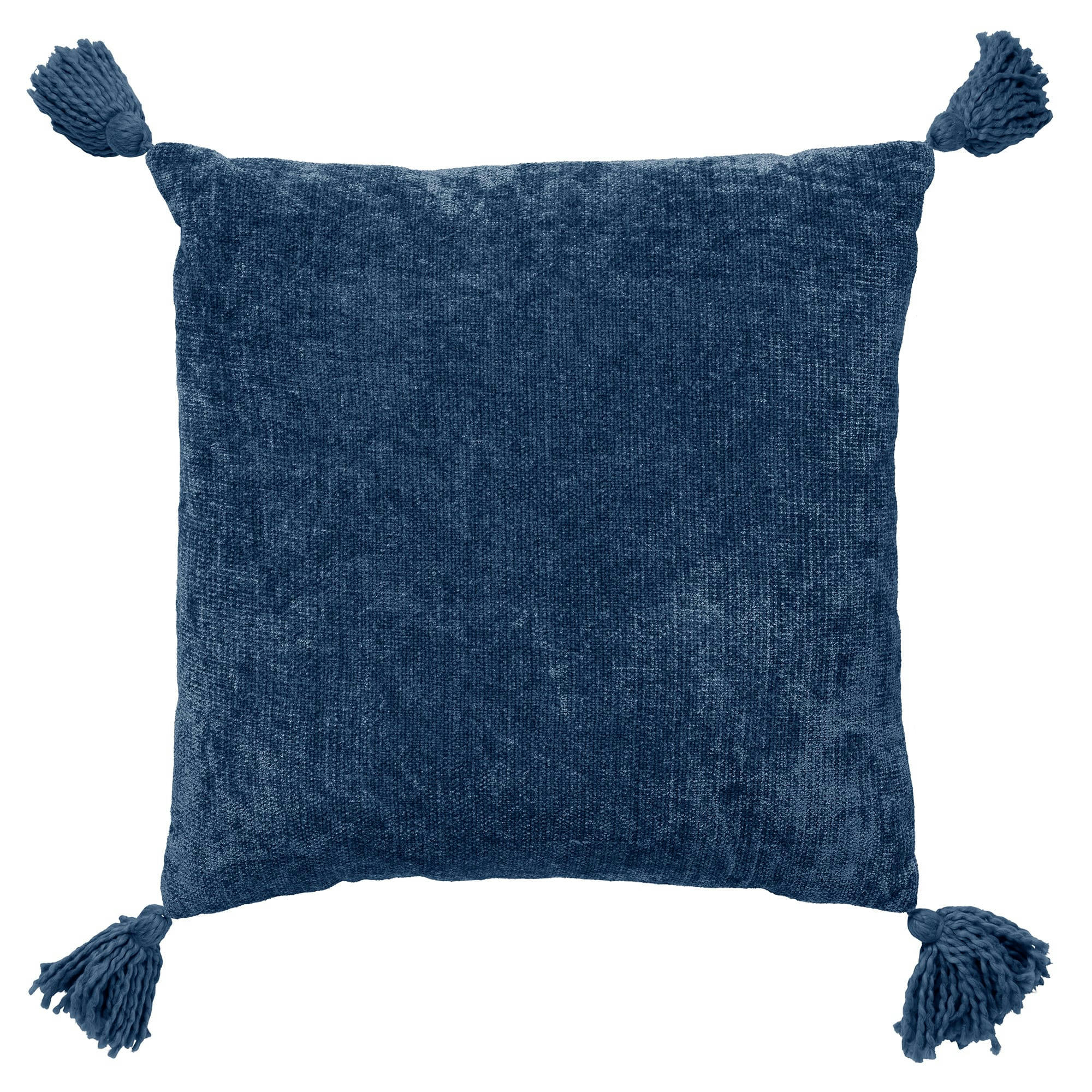 - Housse de coussin bleu en coton-45x45 cm uni