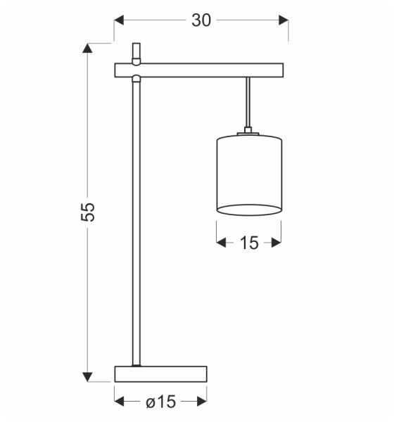 Lampa stołowa COMBI czarny 1x60w e27 abażur beżowy